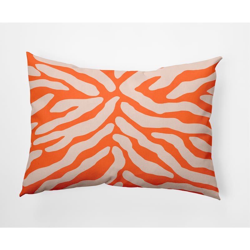 Animal Stripe Decorative Throw Pillow - Blood Orange - 14" x 20"