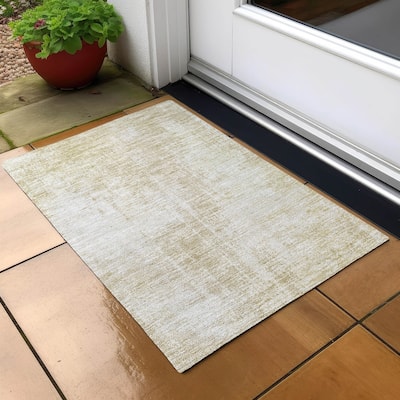 Machine Washable Indoor/ Outdoor Chantille Abstract Ombre Rug