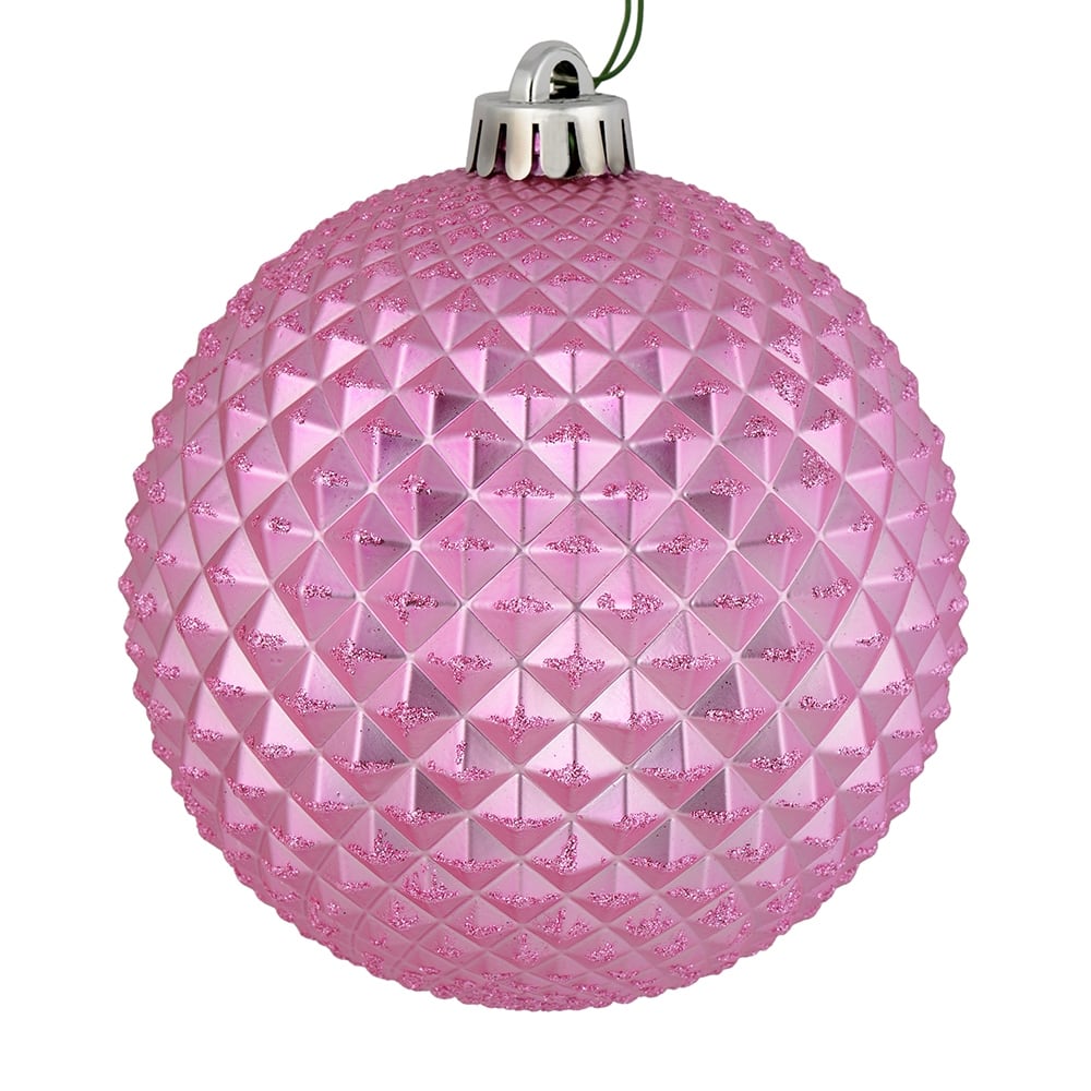 Vickerman 2.75" Pink Durian Glitter Ball Ornament, 12 per Bag