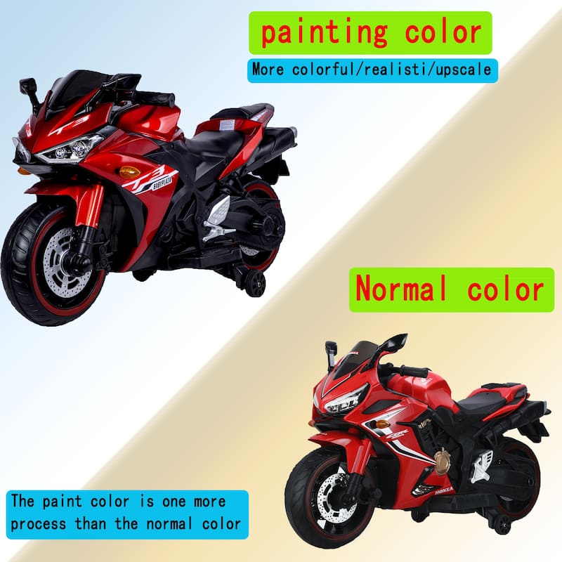 12V Kids Electric Motorcycle Ride On Toy with Manual Throttle Lights Music for Boys Girls Ages 3-8