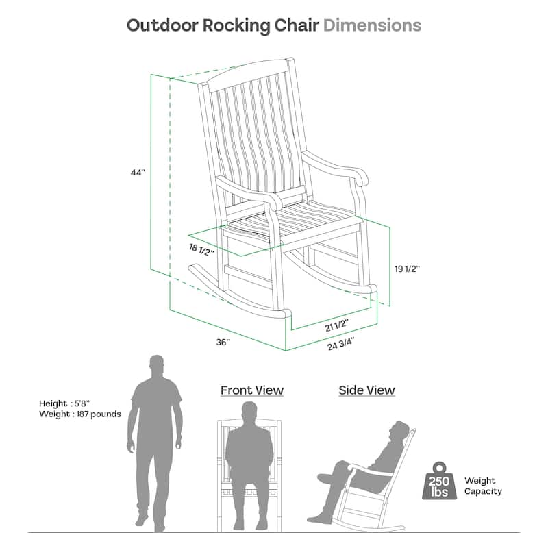 Cambridge Casual Sherwood Teak Outdoor Rocking Chair