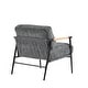 preview thumbnail 12 of 63, 27.56" Modern Accent Chair with Plush Cushions, Metal Frame, and Wooden Armrest Design -for Living Room, Bedroom