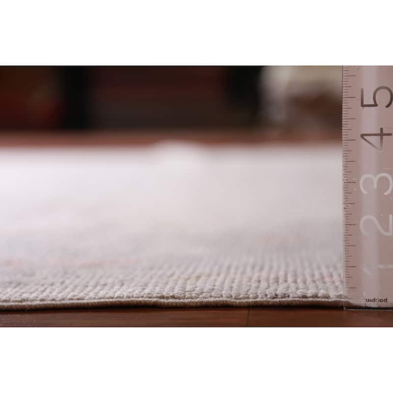 Hand Knotted Oriental 100% Wool Carpet Transitional All-Over Beige & Ivories Oushak Area Rug - 10' 1'' X 7' 10''