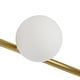 preview thumbnail 16 of 18, Modern Matte White Glass Globe Bathroom Linear Vanity Light
