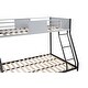 preview thumbnail 10 of 11, Metal Twin over Full Bunk Bed with Safety Guardrail,Noise-Free Design,Kids Bed Design