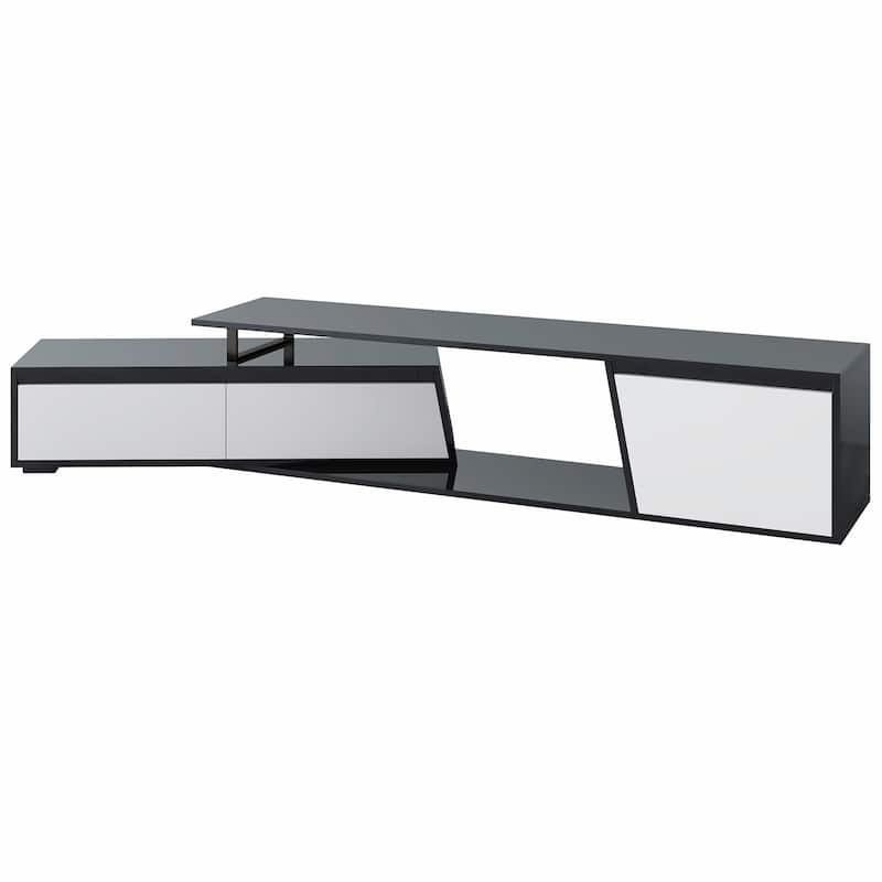 Modern Rectangle TV Stand with Drawers and Cabinet