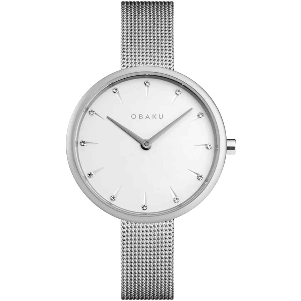 Obaku Women's Notat White Dial Watch - V233LXCIMC - 6 (36)