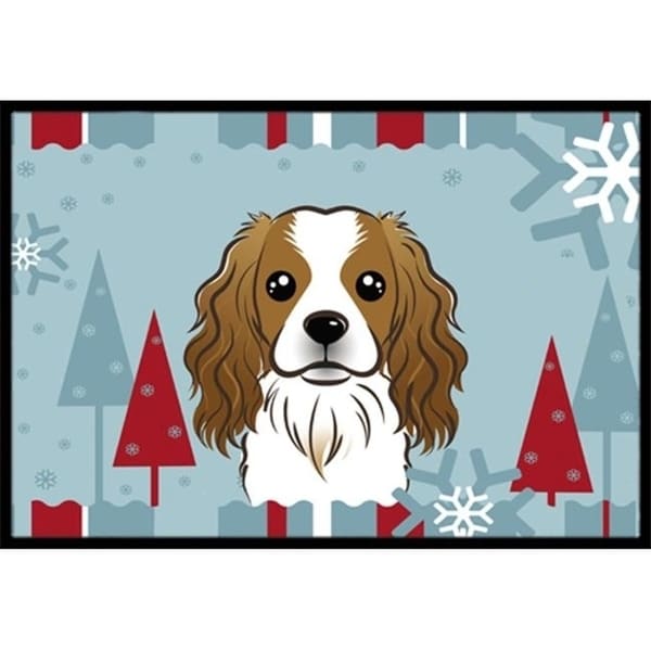 Carolines Treasures BB1720MAT Winter Holiday Cavalier Spaniel Indoor & Outdoor Mat 18 x 27 in.