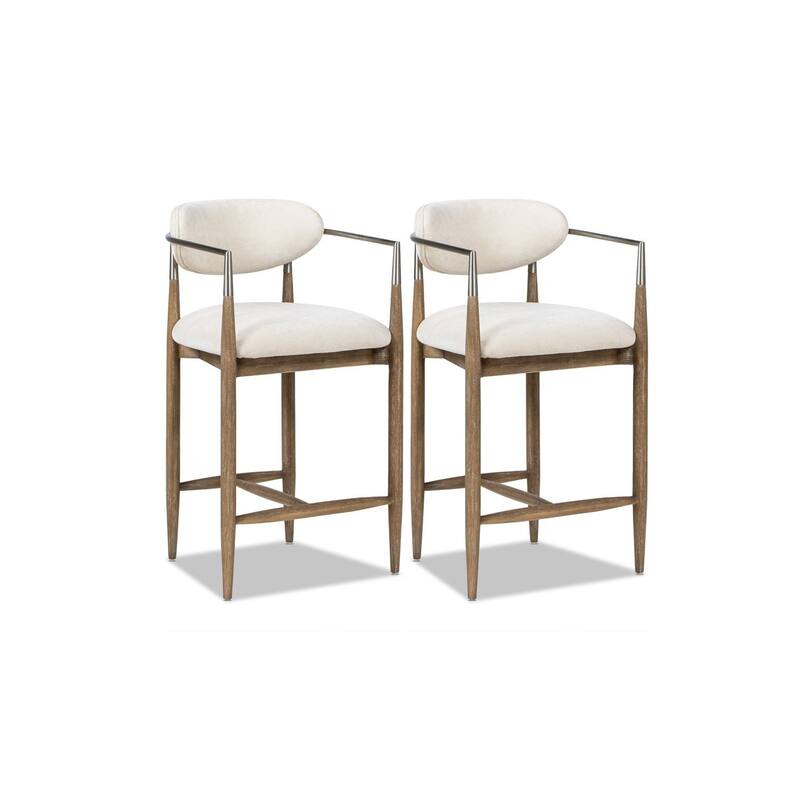 Artemis 26" Mixed Material Upholstered Counter Stool