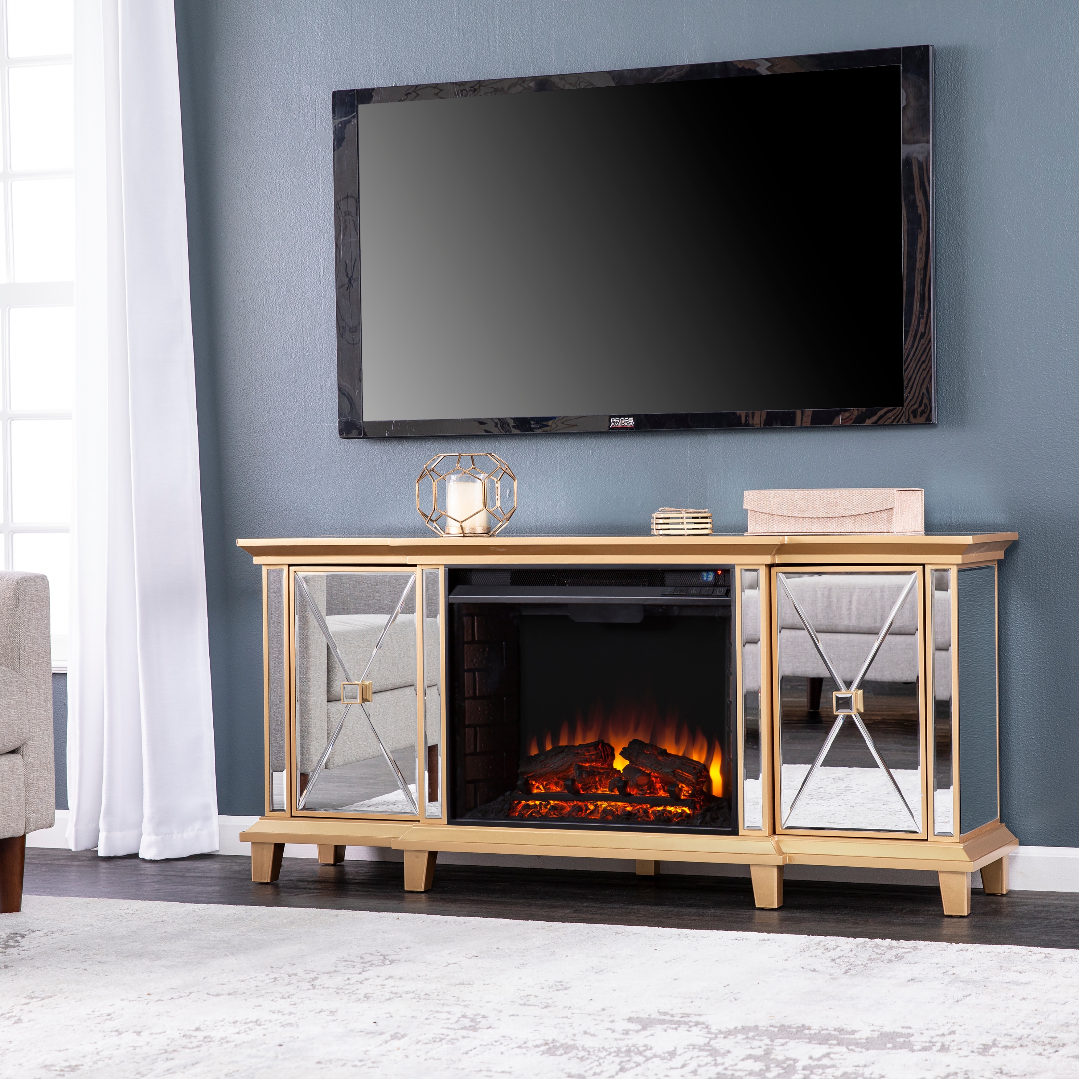 Mirrored fireplace shop