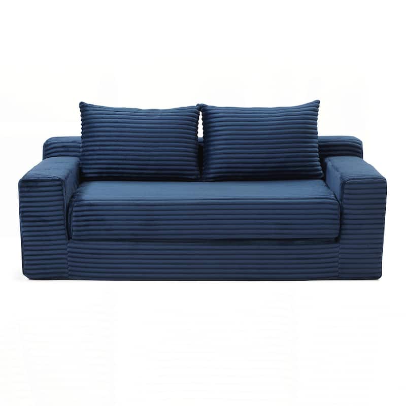 Foam Cloud Loveseat Sofa, 2 in 1 Convertible Folding Couch Bed