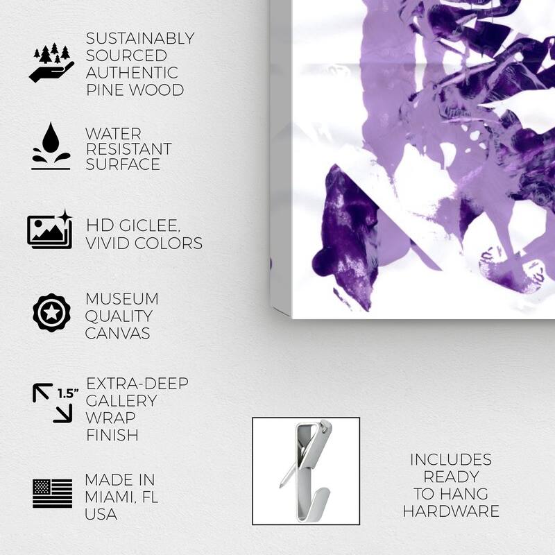 Wynwood Studio Canvas Abstract Amethyst Purple and Lavender Modern & Contemporary Wall Art Canvas Print