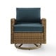preview thumbnail 16 of 32, Crosley Bradenton Outdoor Wicker Swivel Rocker Chair