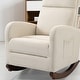 preview thumbnail 6 of 23, AVAWING Mid Century Nursery Rocking Chair Upholstered Velvet High Back Armchair Set of 2