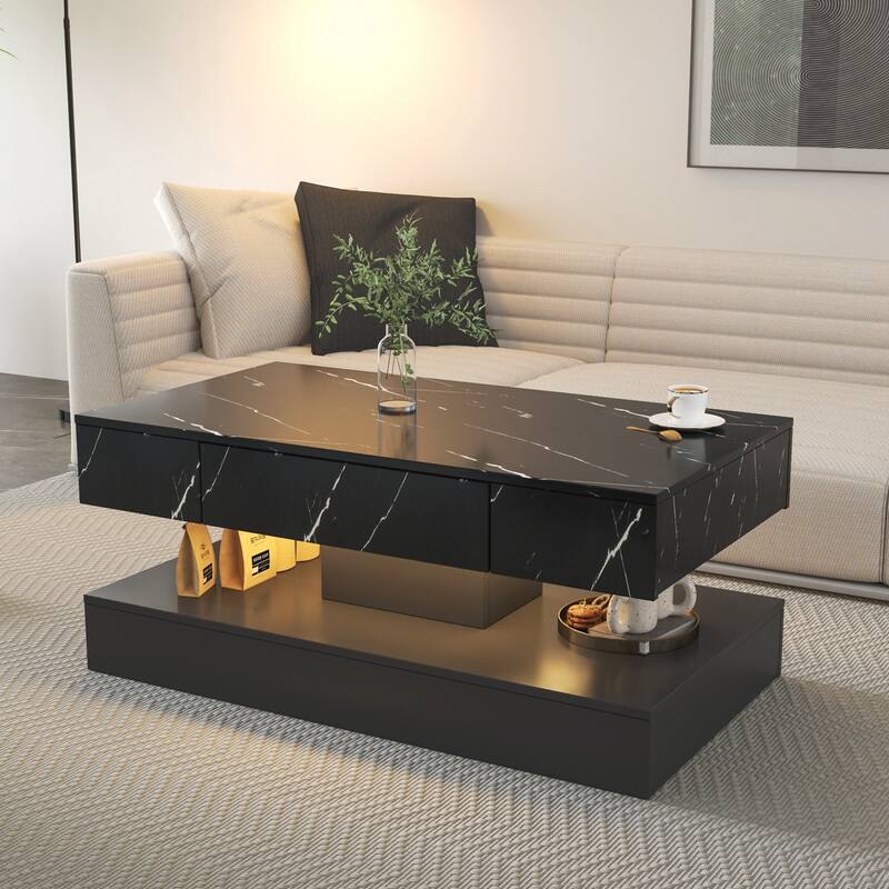 High LED Coffee Table,Modern Coffee Table for Living Room,Living Room Tables,Large Living Room Furniture