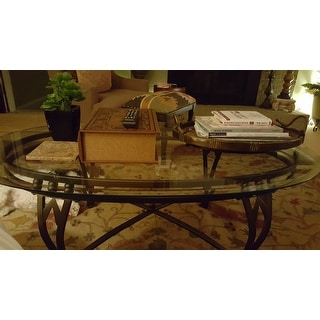 maison glass-top oval coffee tablegreyson living - free maison glass-top oval coffee tablegreyson living - free