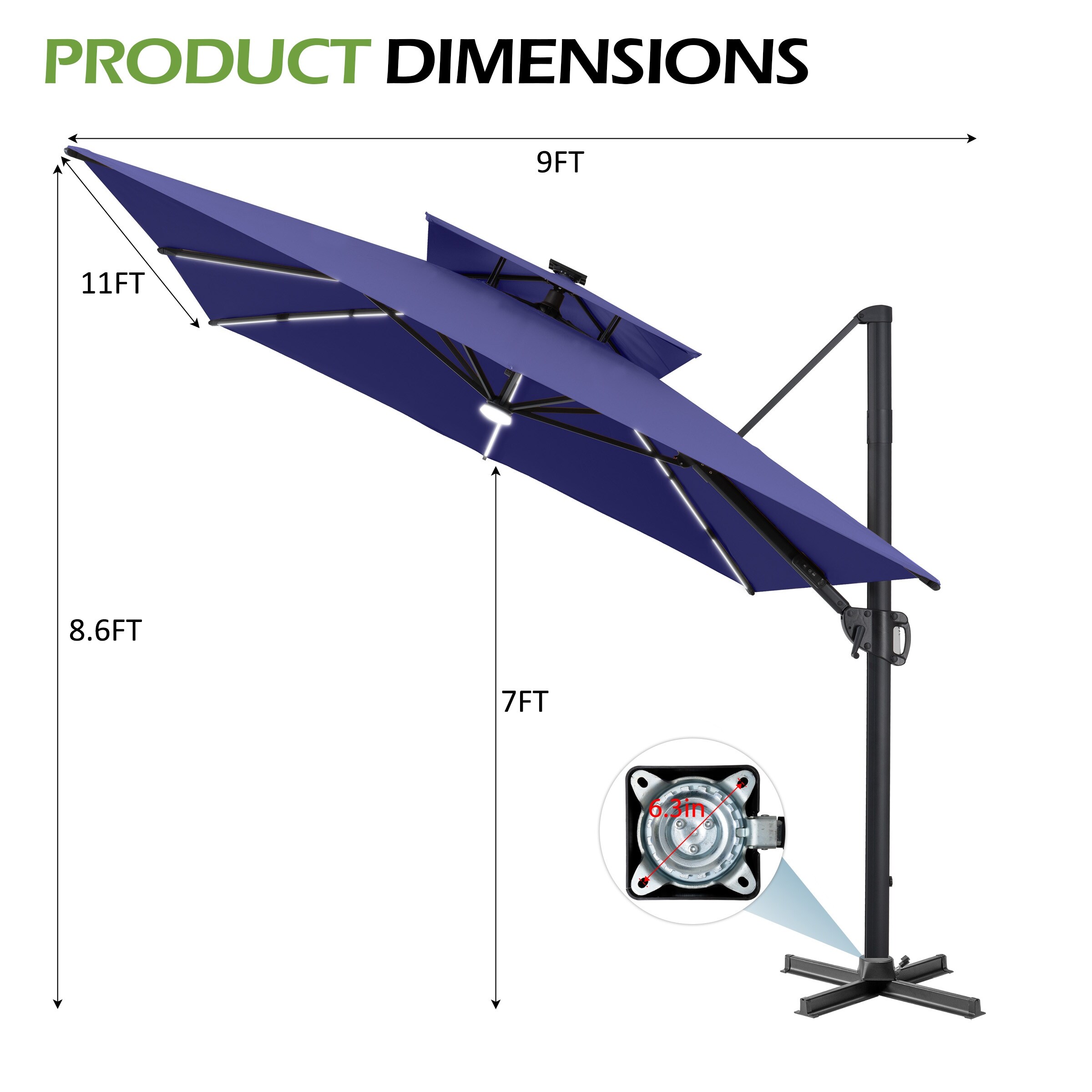 abba patio solar umbrella tilt 9 ft Lyon a perfect blend of style and functionality for your patio Abba Patio 9FT Outdoor Market