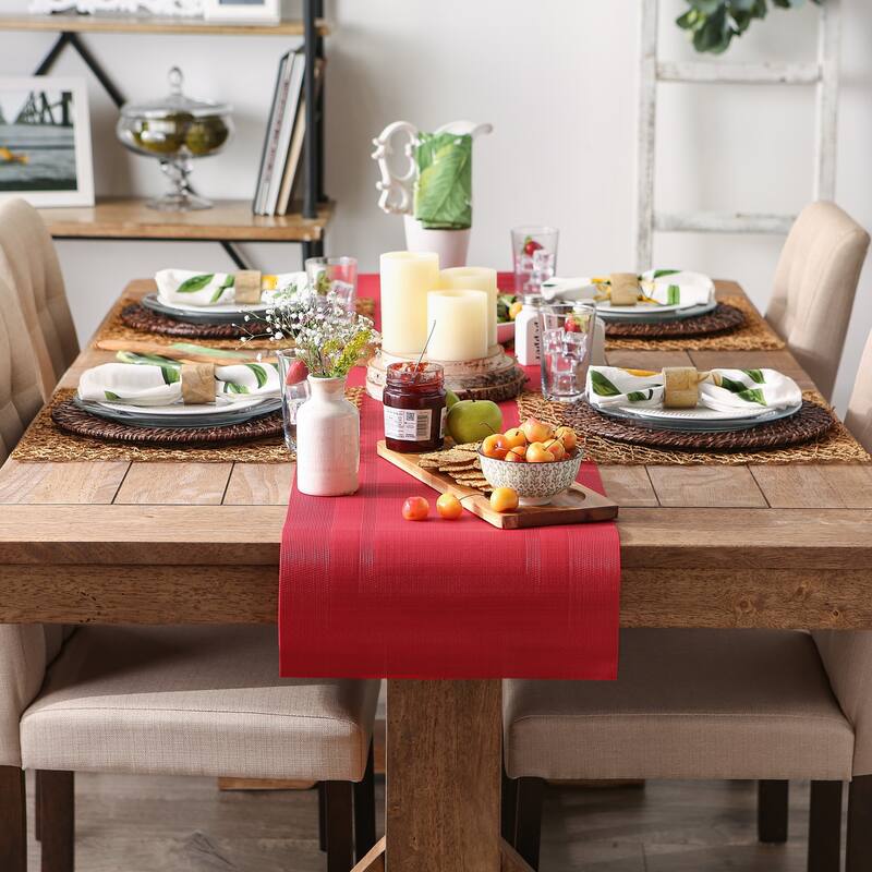 Design Imports PVC Doubleframe Table Runner (0.25 inches high x 14 inches wide x 72 inches deep) - 72"x14"