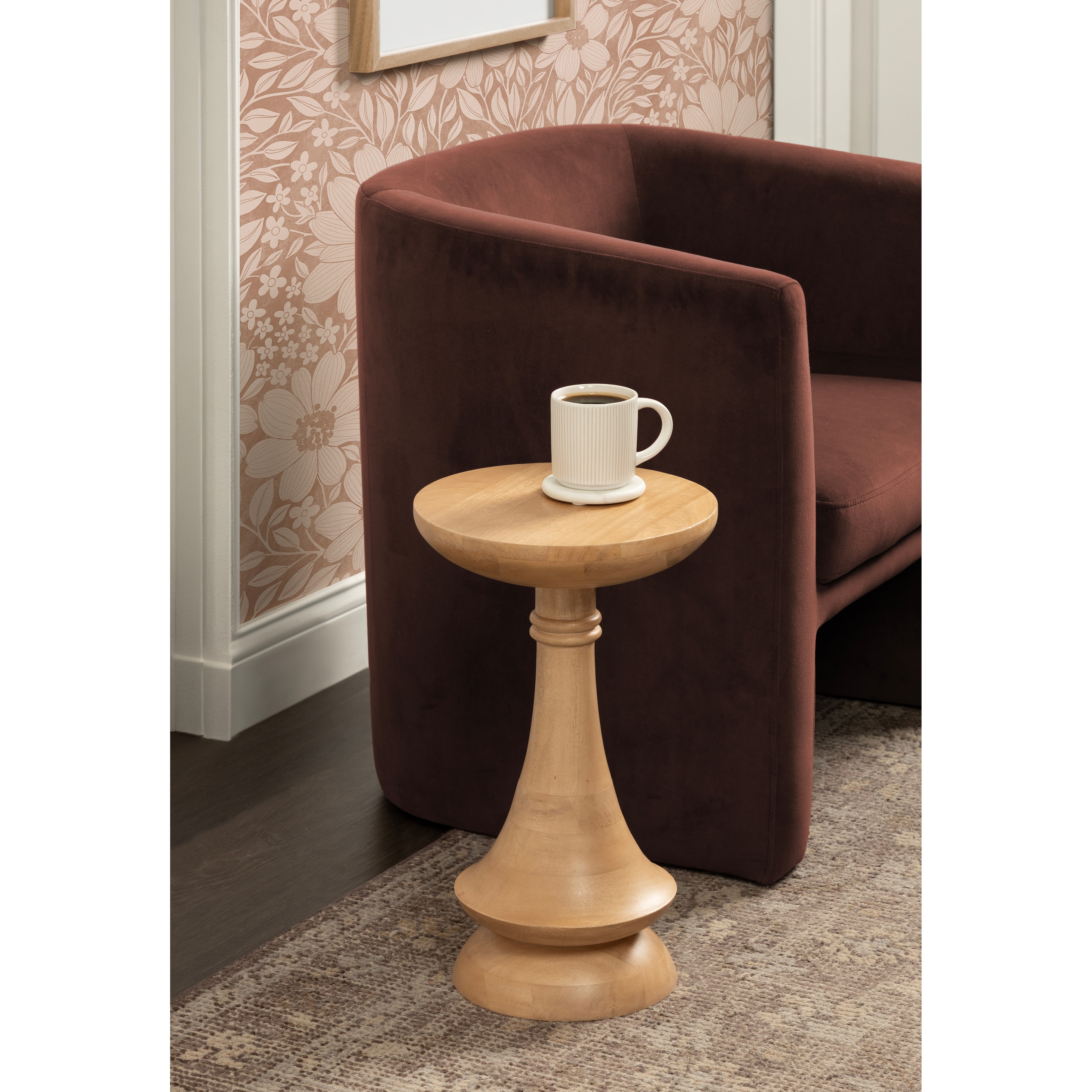 Kate and Laurel Gairola Wood Side Table - 12x12x20