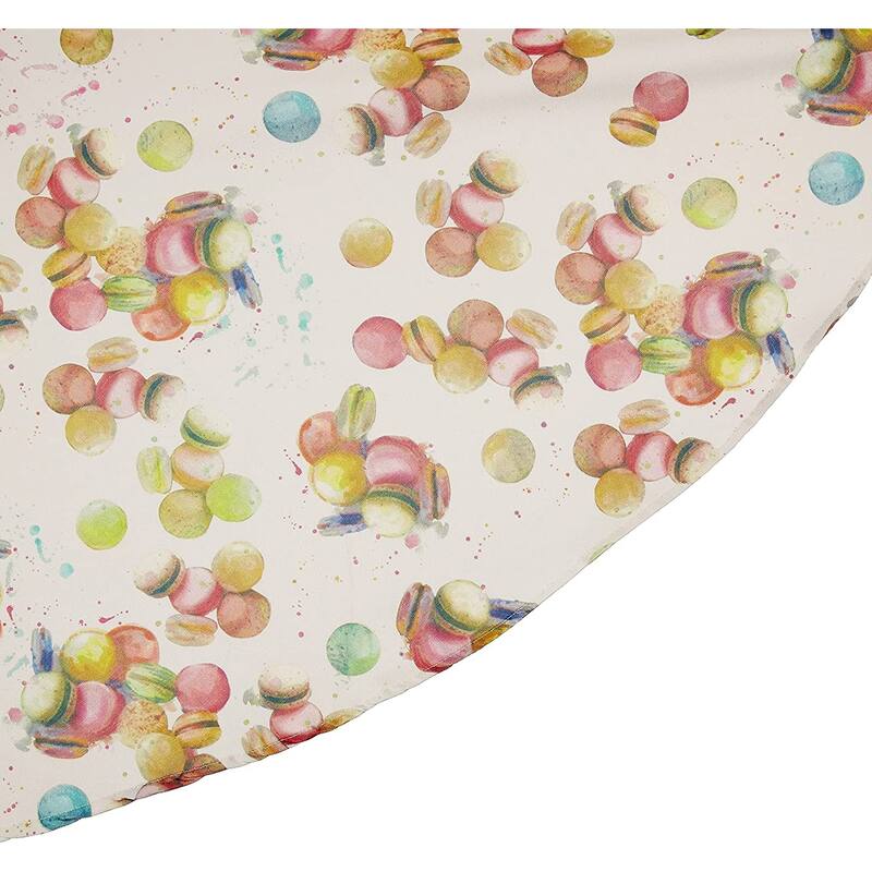 Violet Linen European Macaron Biscuits Pattern Tablecloth