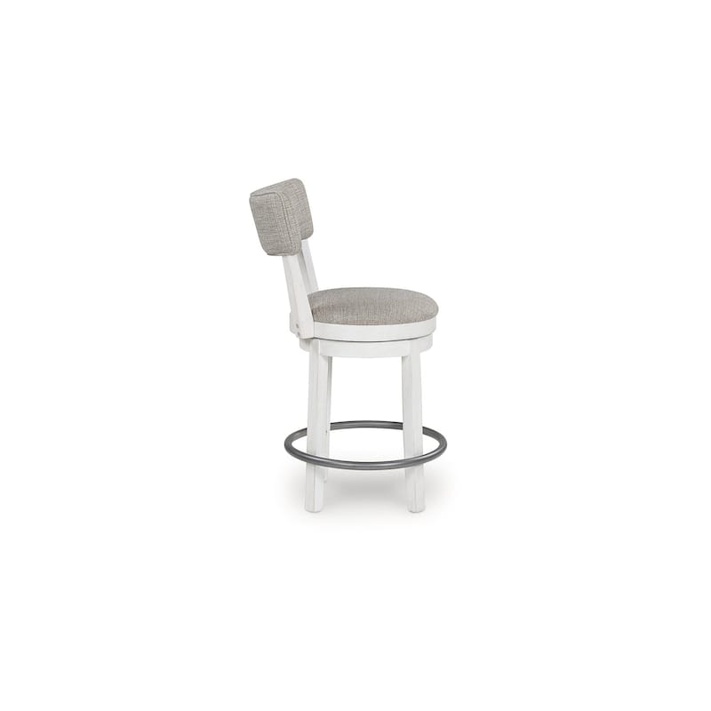Signature Design by Ashley Robbinsdale White/Gray Counter Height Bar Stool (Set of 2) - 20"W x 22"D x 37"H