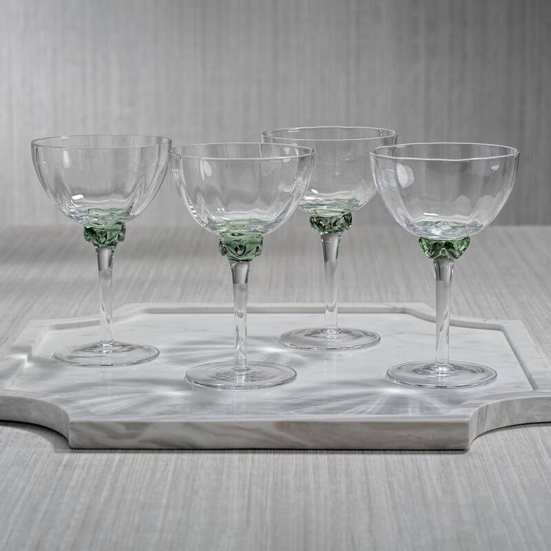 Cambrai Martini / Cocktail Optic Glasses, Set of 4