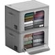 preview thumbnail 7 of 25, Foldable Storage Bag Breathable Bamboo Fabric Dustproof Organizer Box Charcoal - (2 Section - Beige) Grey