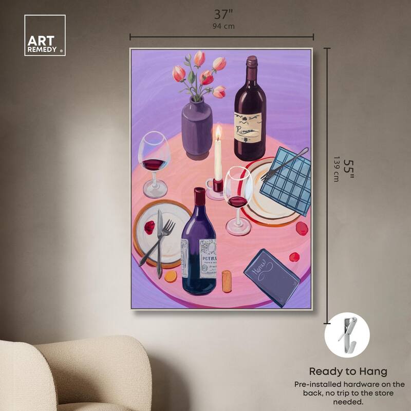 Lavender Haze Dinner Canvas by Art Remedy