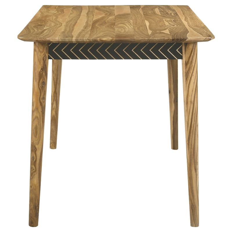 Partridge Natural Sheesham and Camel Rectangular Counter Dining Set