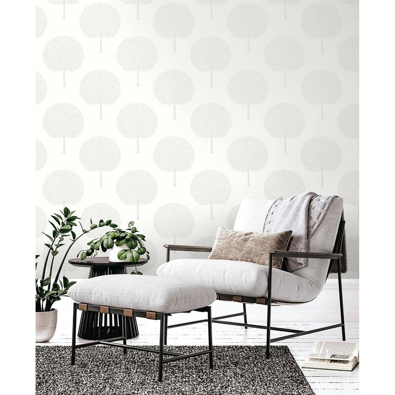 Seabrook Designs Demi Trees Non-Woven Unpasted Wallpaper