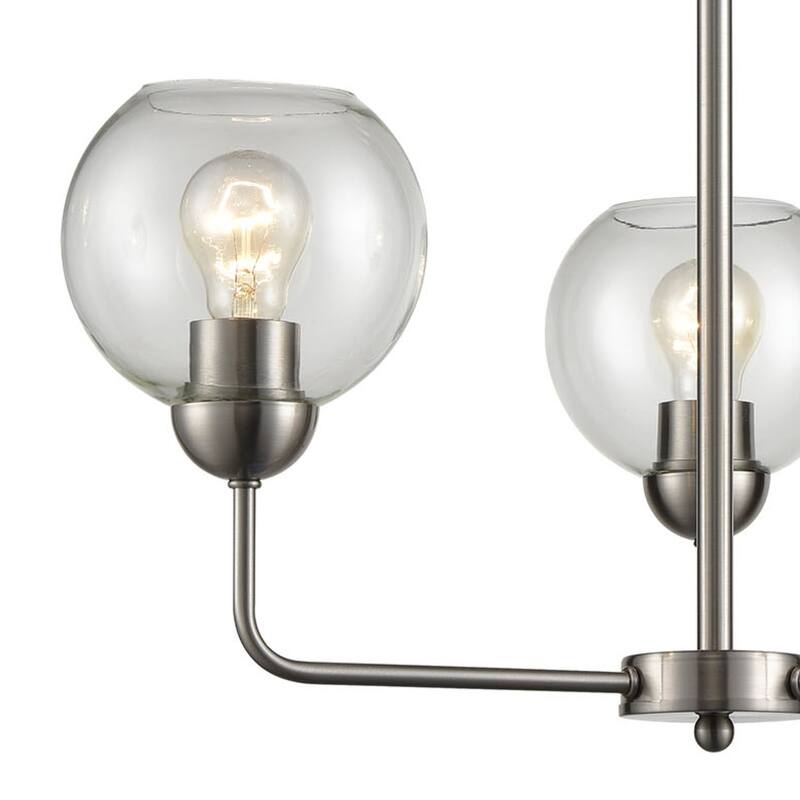 Astoria 23-inch Wide 3-Light Chandelier in Brushed Nickel