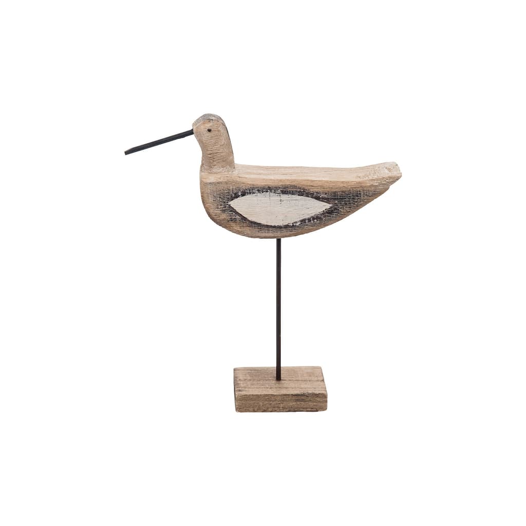 Foreside Home & Garden Rustic Bird Wood Sculpture Table Top Décor - 0.75x5.5x10