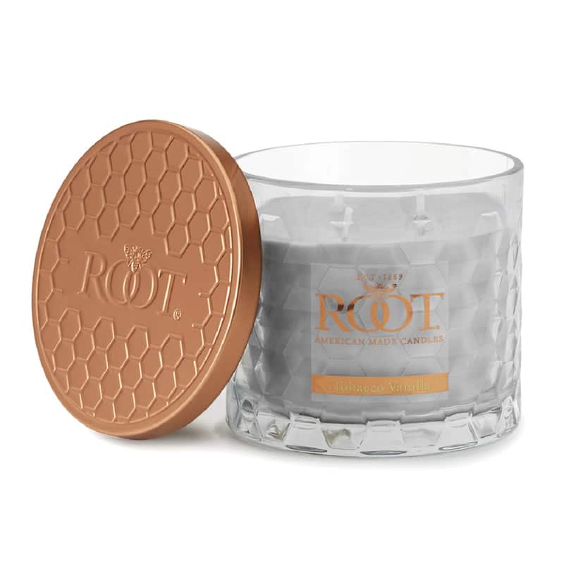 Root Tobacco Vanilla Scented 3-Wick Signature Honeycomb Jar - 12 oz