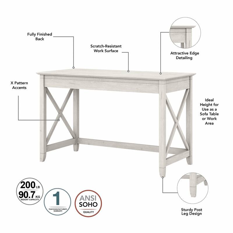 Key West 48W Writing Desk with Lateral File Cabinet by Bush Furniture
