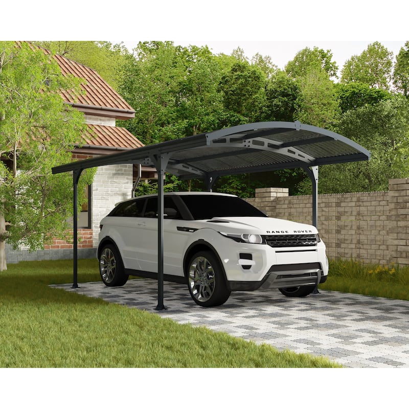 Atlas 10 ft. x 16 ft. Gray/Solar Gray Single Carport - 10 ft. x 16 ft.