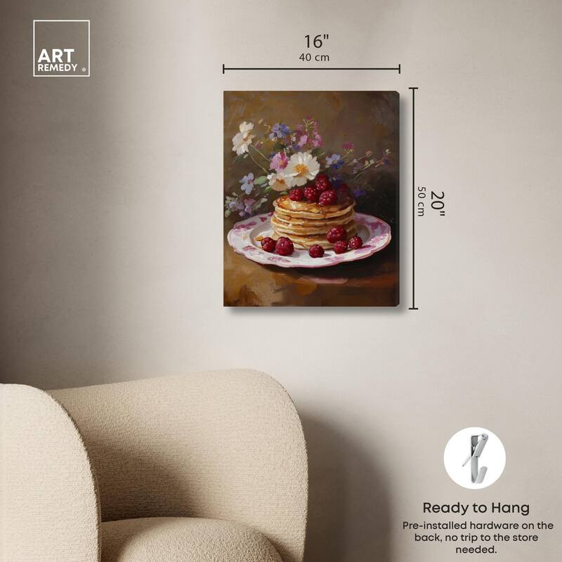 Raspberry Pancakes I Canvas by Art Remedy, Gallery Wrapped