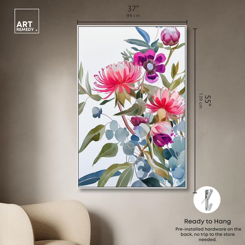 Watery Petals II Canvas by Art Remedy