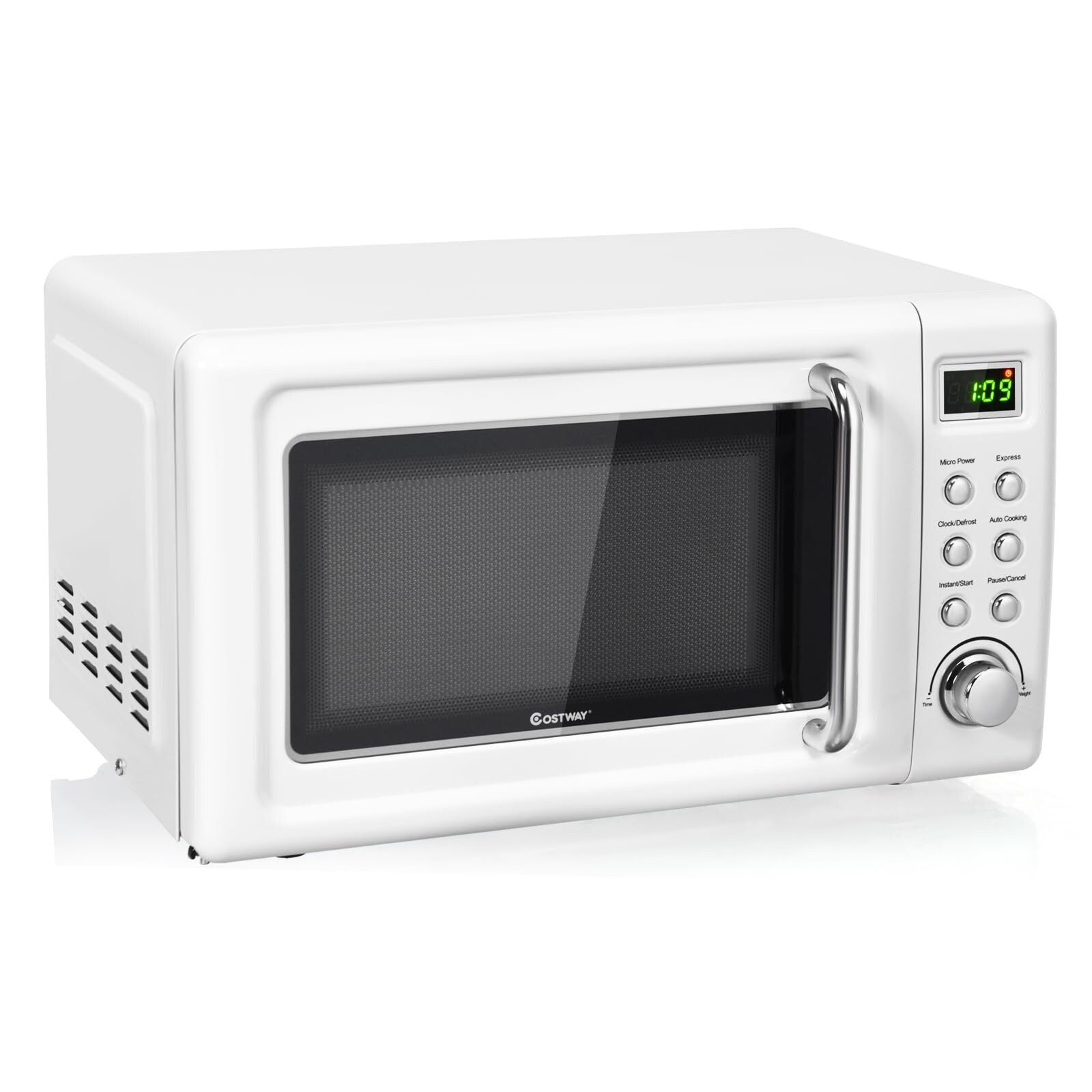 Retro Countertop Microwave Oven, 0.7Cu.ft, 700-Watt, 5 Micro