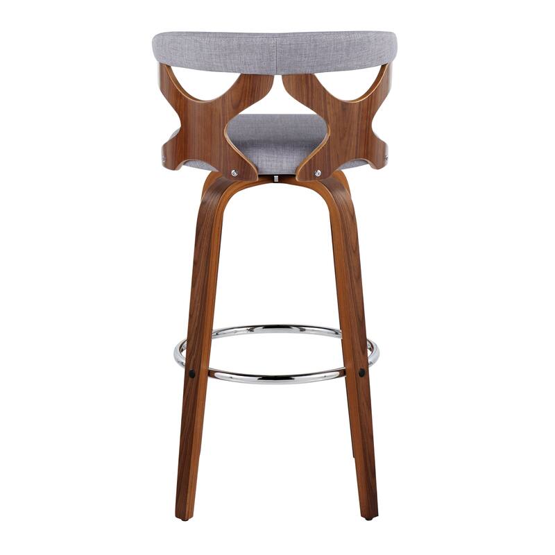 Carson Carrington Viby 30" Fixed-Height Bar Stool with Bent Wood Legs & Round Footrest (Set of 2)