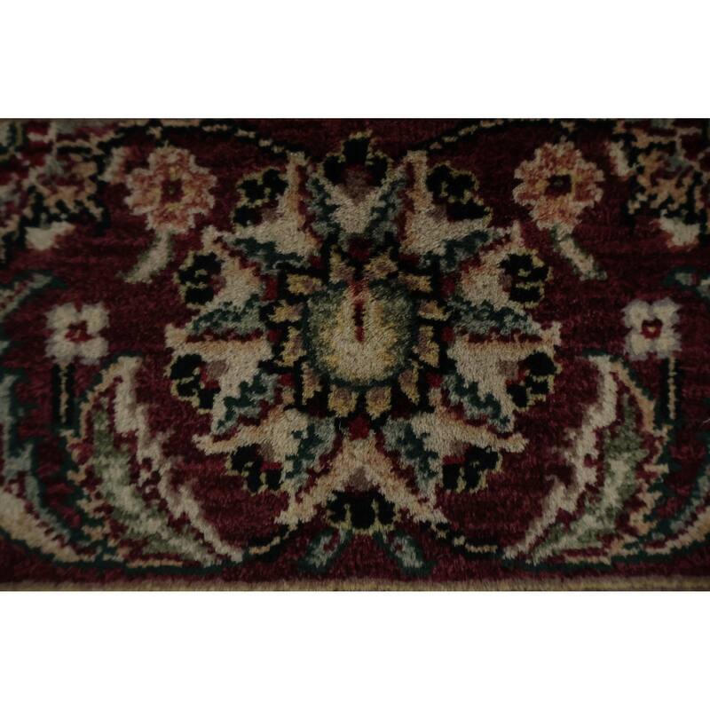 Hand Knotted Oriental 100% Wool Carpet Traditional Floral Black Agra Area Rug - 6' 1'' X 3' 10''