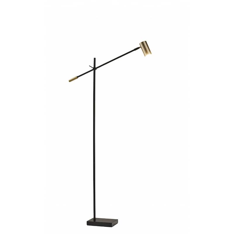 63” Adjustable LED Task Floor Lamp with 3-Way Dimmer Switch and Metal Drum Shade for Living Room - 63”H x 6.5”W x 30.5”D
