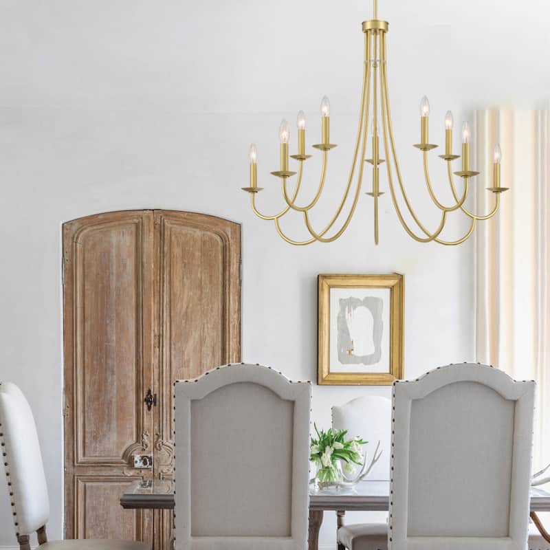 Acroma 10-light Classic Mid-century Modern Candle Chandelier - N/A
