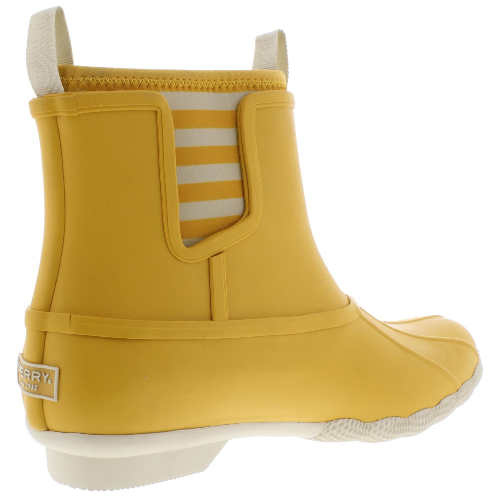 sperry yellow rain boots