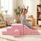 preview thumbnail 3 of 18, Costway 3 PCS Soft Velvet Toddler Climbing Toys Crocodile-Themed Foam - See Details