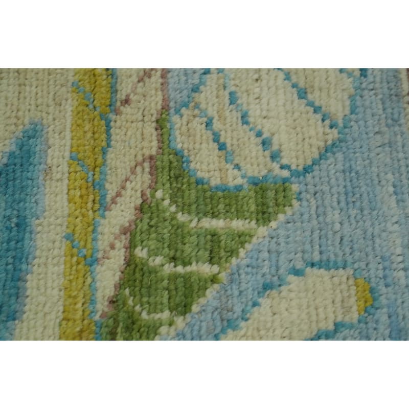 Vegetable Dye Wool Oushak Turkish Large Rug, Geometric Carpet - 17' 9'' X 12' 7''