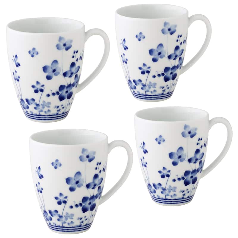 Noritake Bloomington Road Set of 4 Mugs, 16 oz.