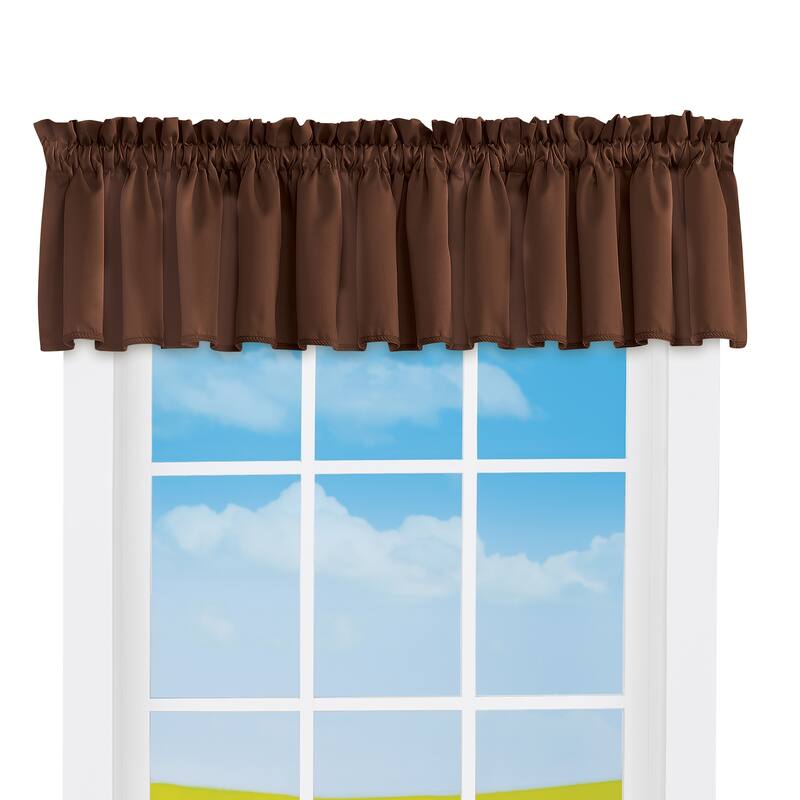Madison Room-Darkening Solid Color Window Valance - 54" x 18"