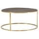 preview thumbnail 11 of 22, Subira Antique Gold Finished Metal Wood Round Coffee Table Nesting Set by iNSPIRE Q Bold