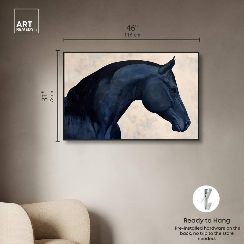 Blue Horse II Canvas by Art Remedy