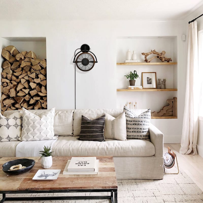 10-inch Industrial Walnut Indoor Wall Mount Fans with Plug in Cord